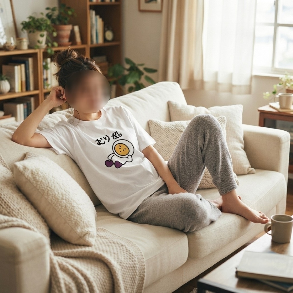 エッグ芋山【むりだ。Tシャツ】(前面プリント)