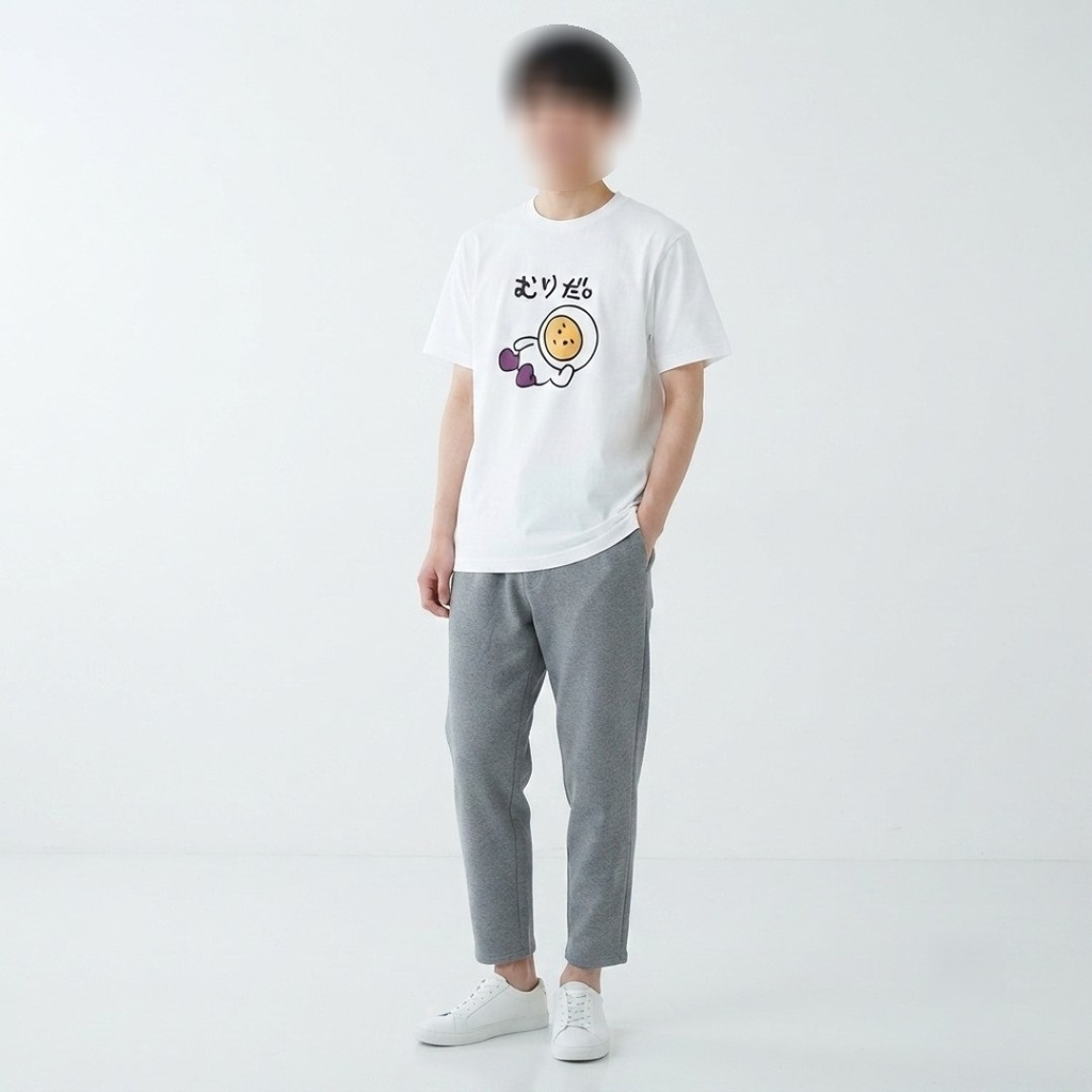エッグ芋山【むりだ。Tシャツ】(前面プリント)