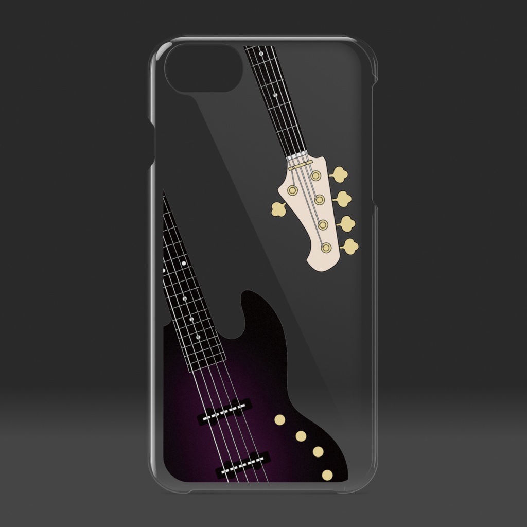 クリアiPhoneケース・ベース(濃色)