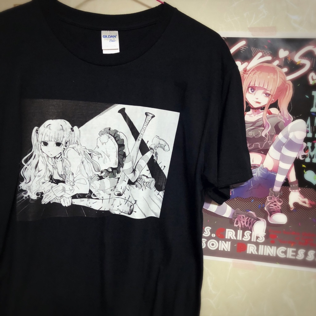 【Tシャツ】バッドガールクラリス/BLACK