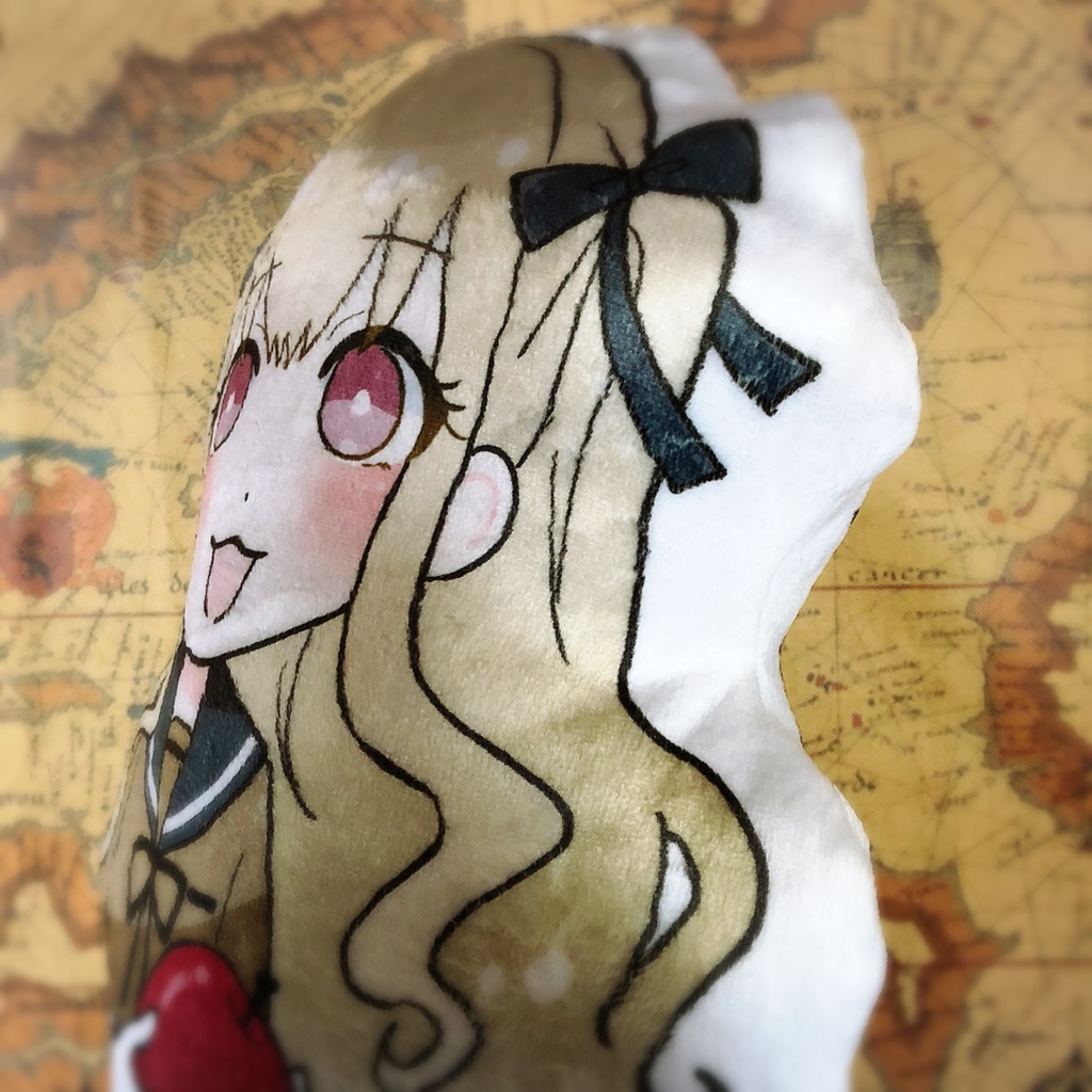 【両面ふかふかクッション】アップルリネン