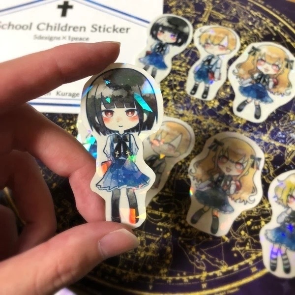 【フレークシールセット】School Children Sticker