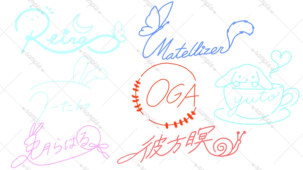 【期間限定500円】オリジナル手書きサイン制作します✍️🦋