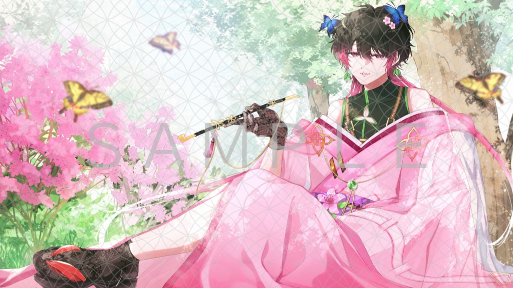 Tsutsuji Mitsuba Postcard size key visual Acrylic panel