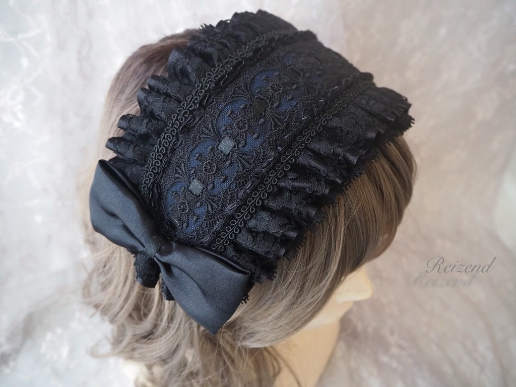 フリルヘッドドレス BK×BL