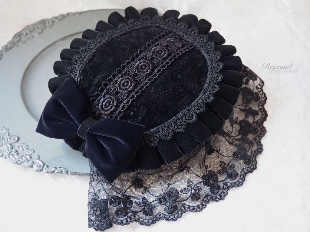 別珍フリルヘッドドレス