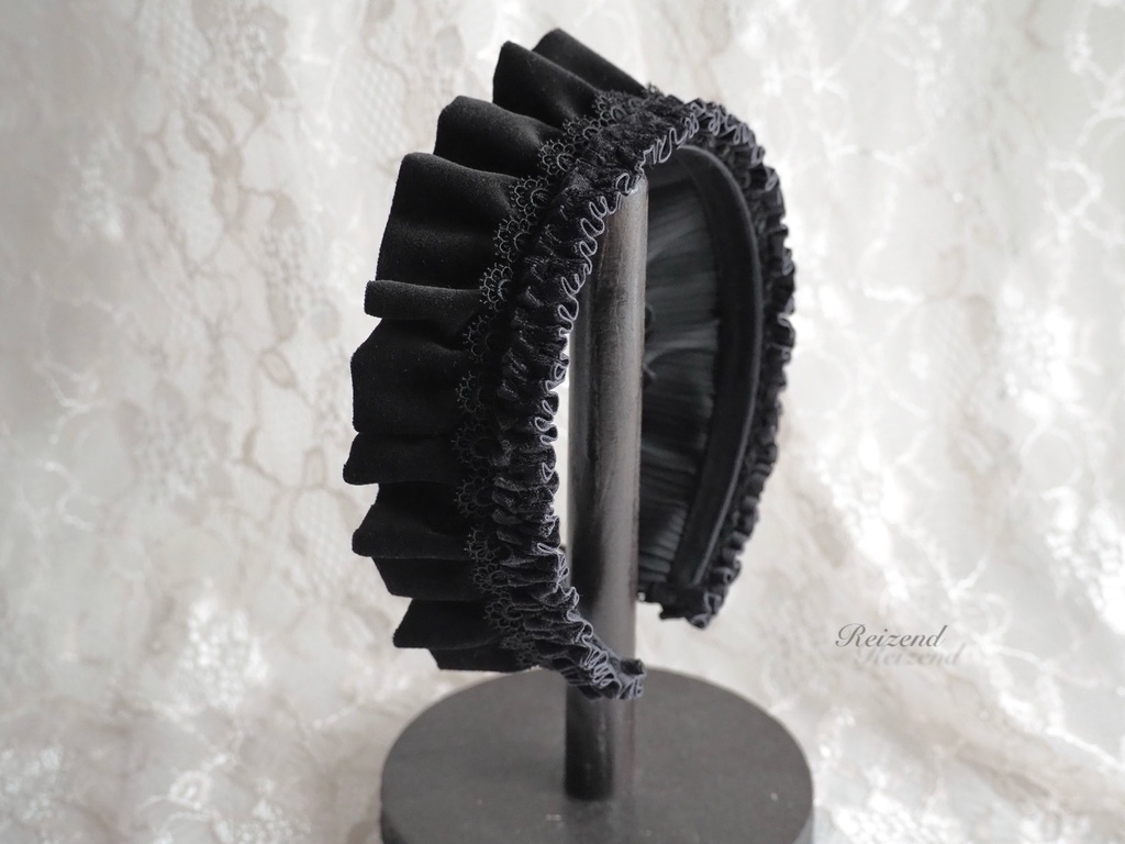 別珍カチューシャ　黒