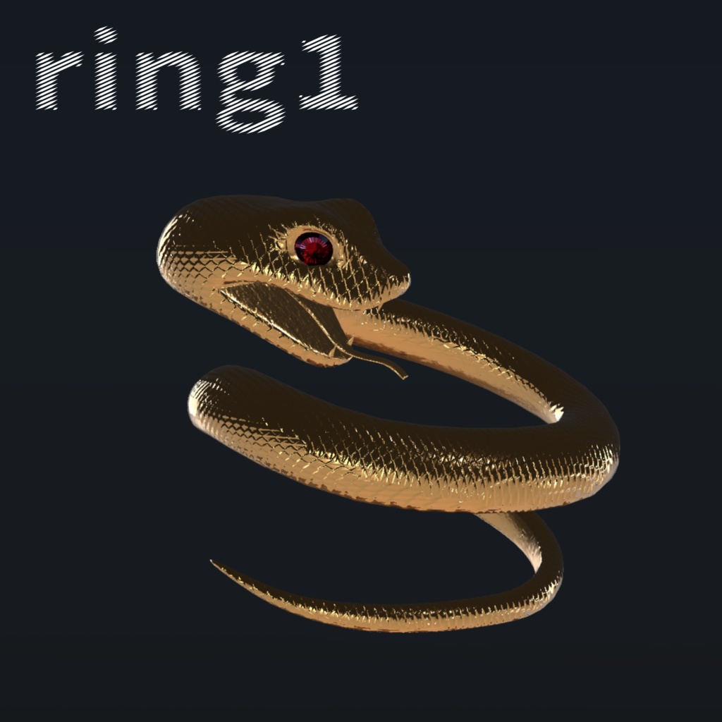 3Ⅾアクセサリー【snake】