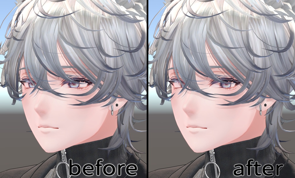 【11アバター対応】カメラ目線シェイプキー「Look over here!」