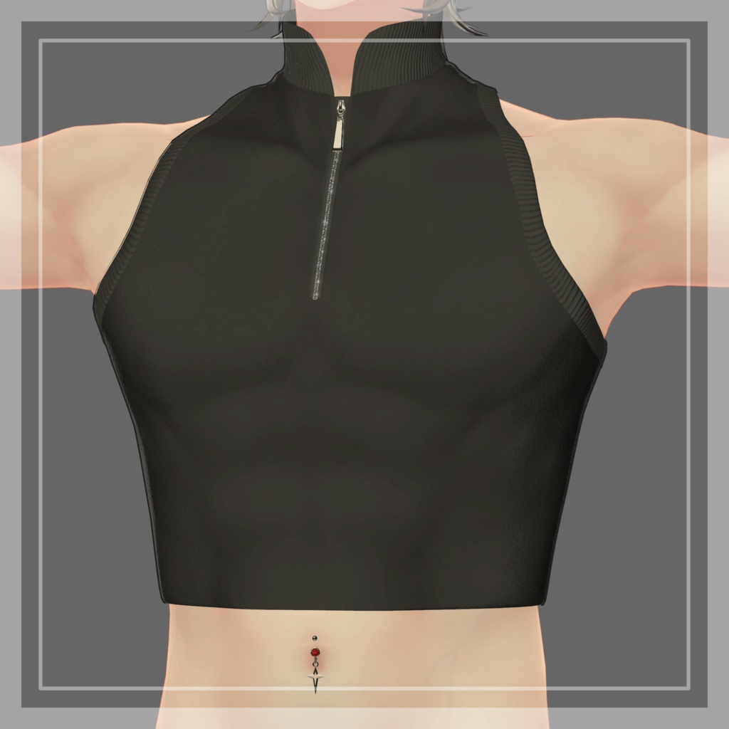 【斑霞君用】何となく作った服とへそピアス