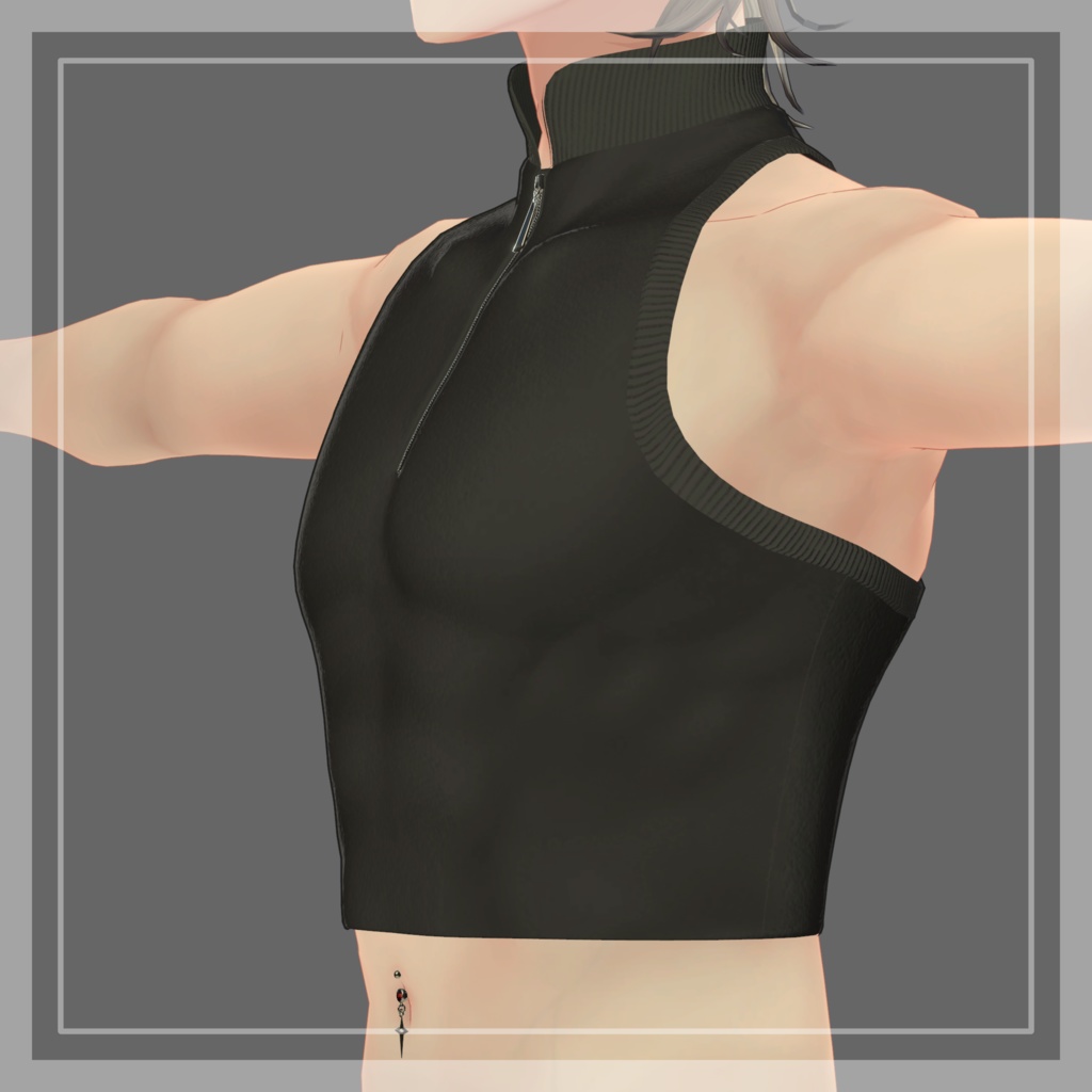 【斑霞君用】何となく作った服とへそピアス