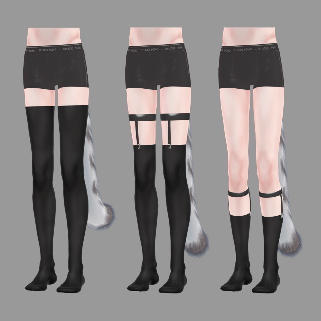 【斑霞君用】シンプル靴下&ガーター