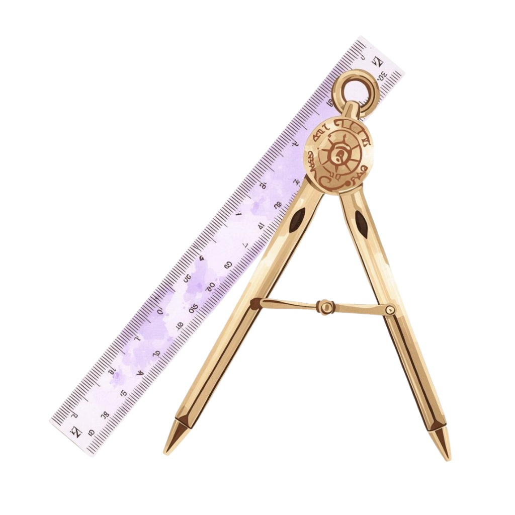 💜 紫のアンティーク水彩文房具クリップアートセット – 15点セット(PNG)