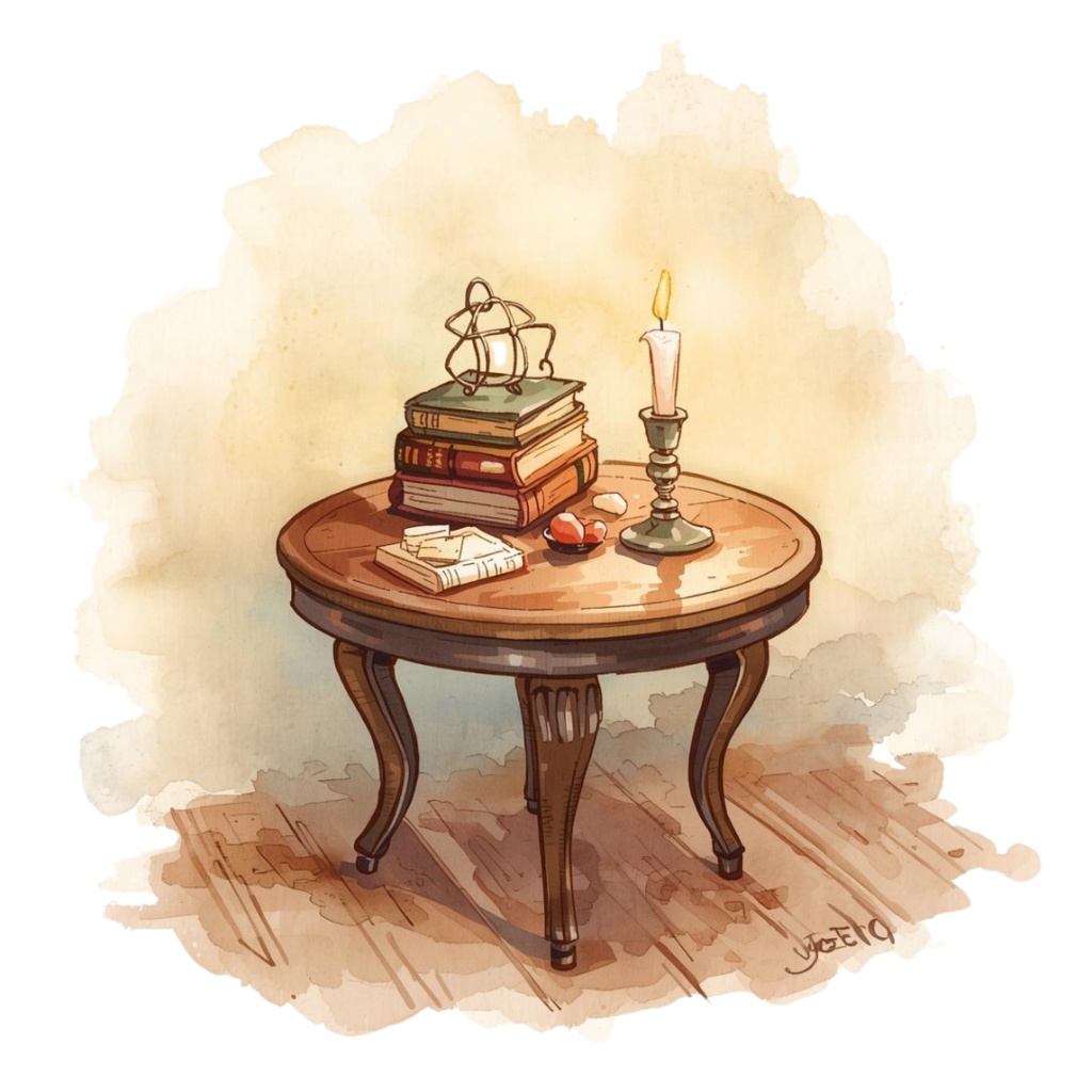 水彩アンティーク可愛い家具クリップアートセット(全15点/PNG透過)