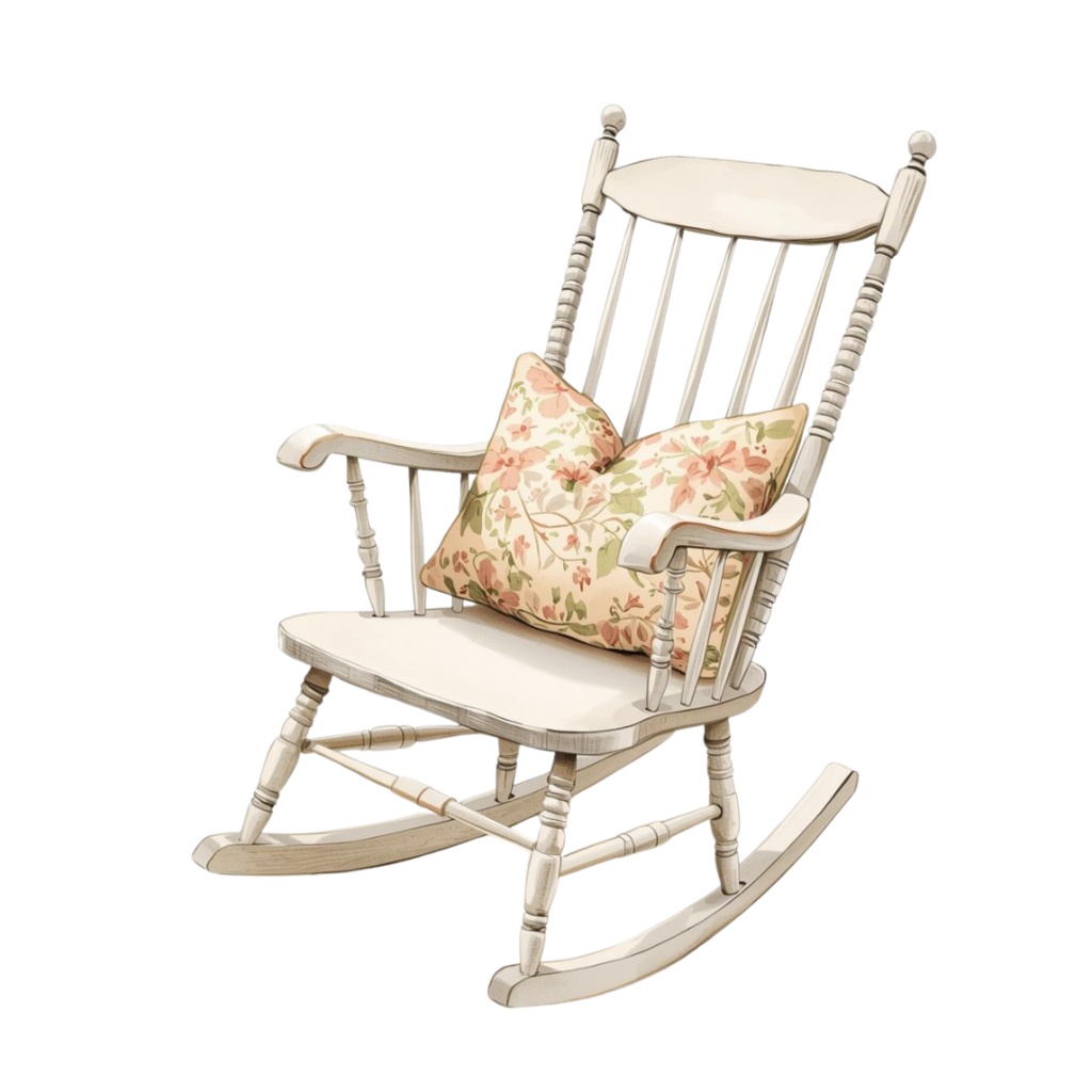 水彩アンティーク可愛い家具クリップアートセット(全15点/PNG透過)