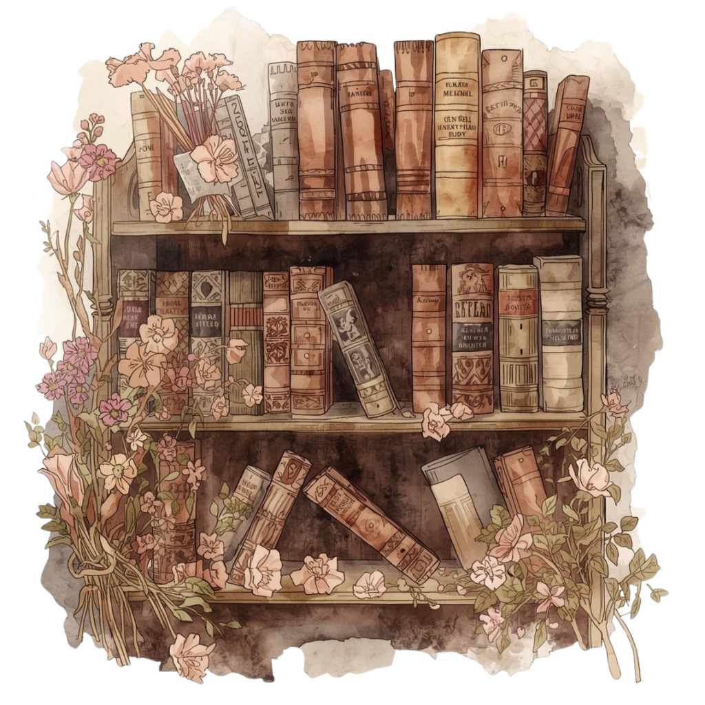 水彩アンティーク可愛い家具クリップアートセット(全15点/PNG透過)