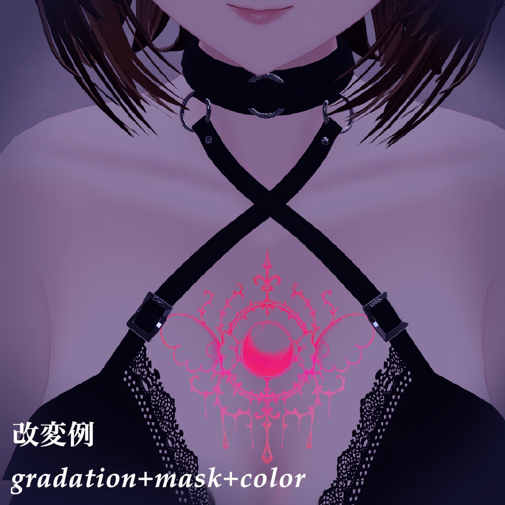 ✨セール中【汎用/VRC想定】キャンディーゴシック -Candy Gothic-|タトゥー Tattoo|おまけ付