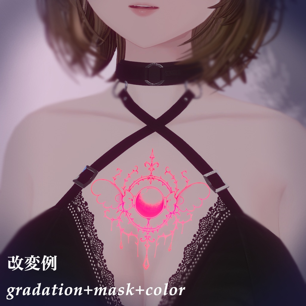 ✨セール中【汎用/VRC想定】キャンディーゴシック -Candy Gothic-|タトゥー Tattoo|おまけ付