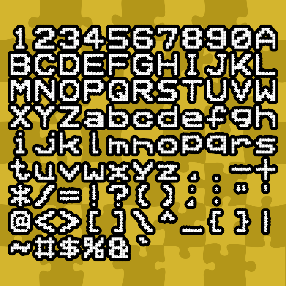フォント DOTjigsaw (fontforge用フォント生成スプリクト付き) - torisippo - BOOTH
