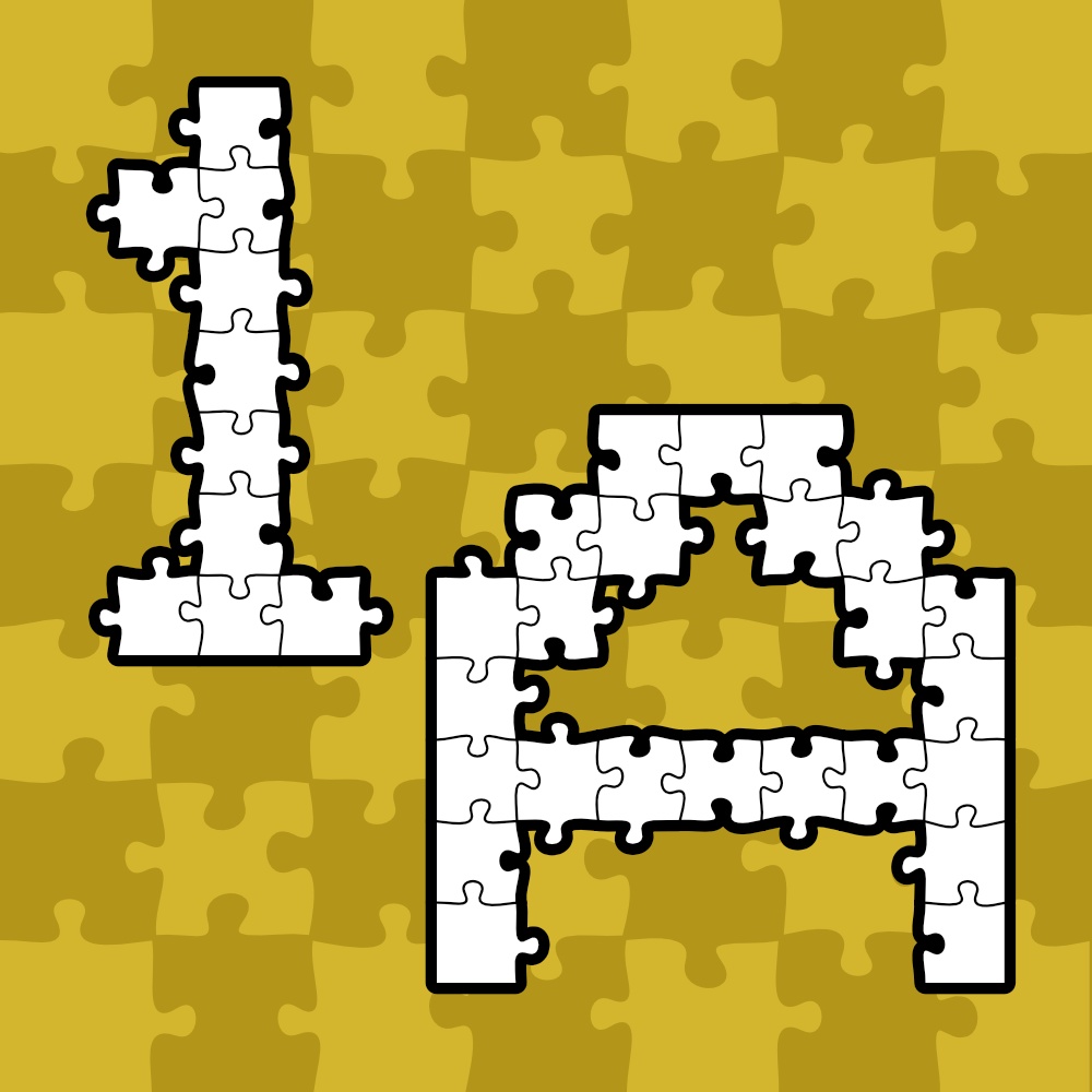 フォント DOTjigsaw (fontforge用フォント生成スプリクト付き)