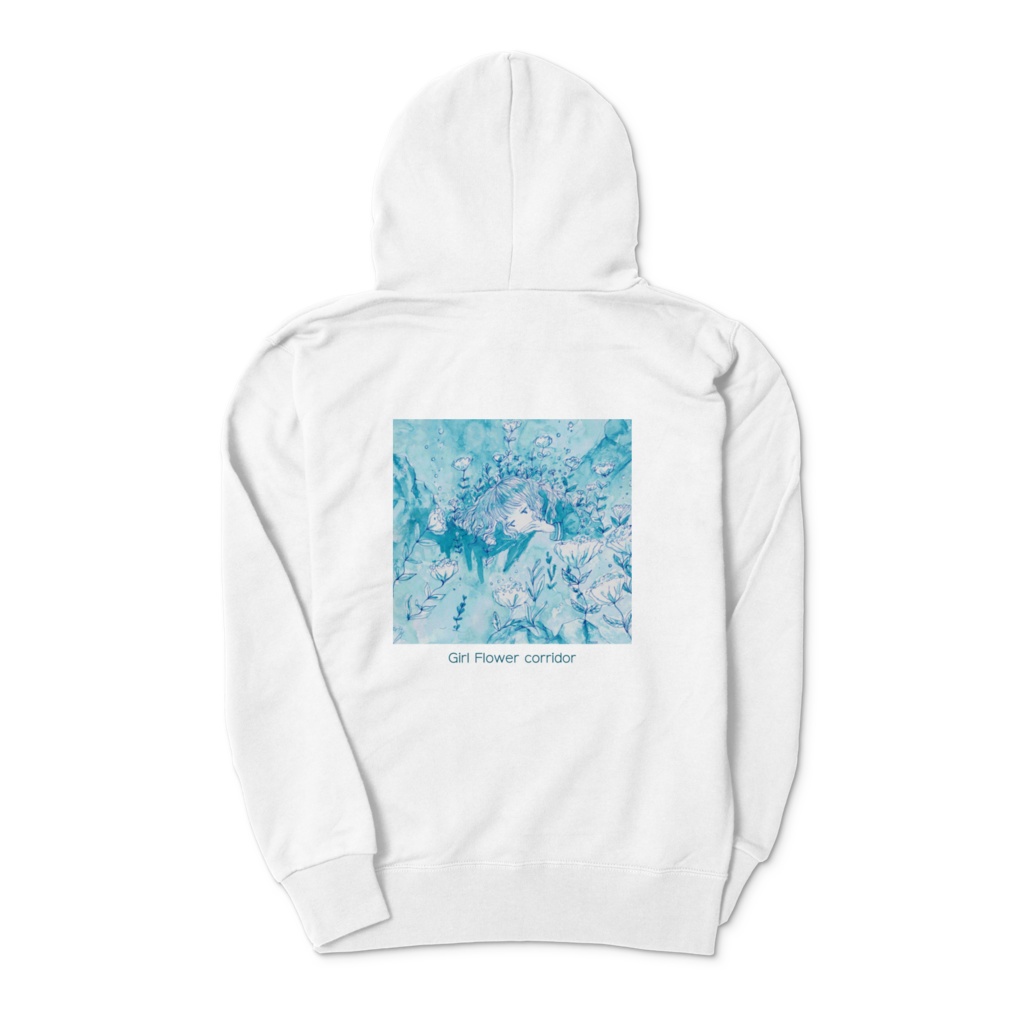 『 Girl Flower corridor』パーカ(両面デザイン)