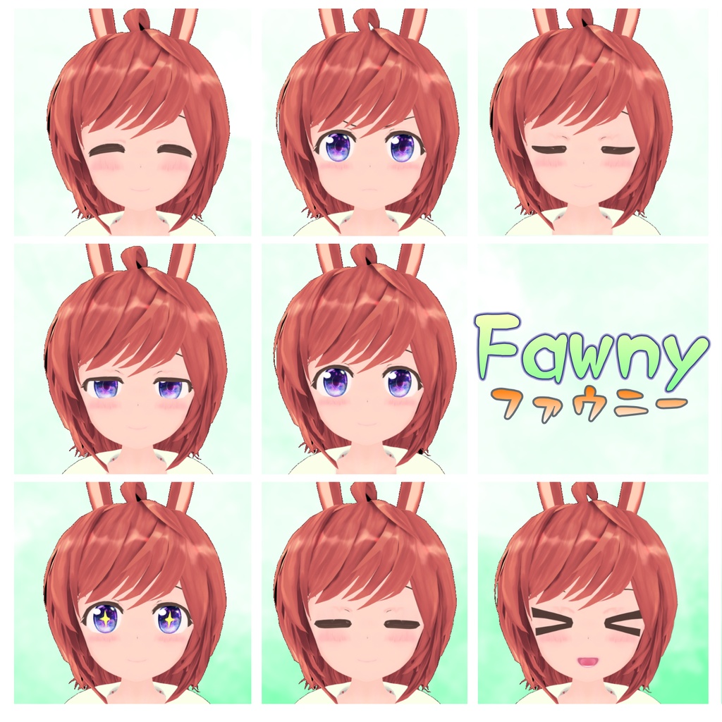 「ファウニー(School)」VRChat対応3Dモデル