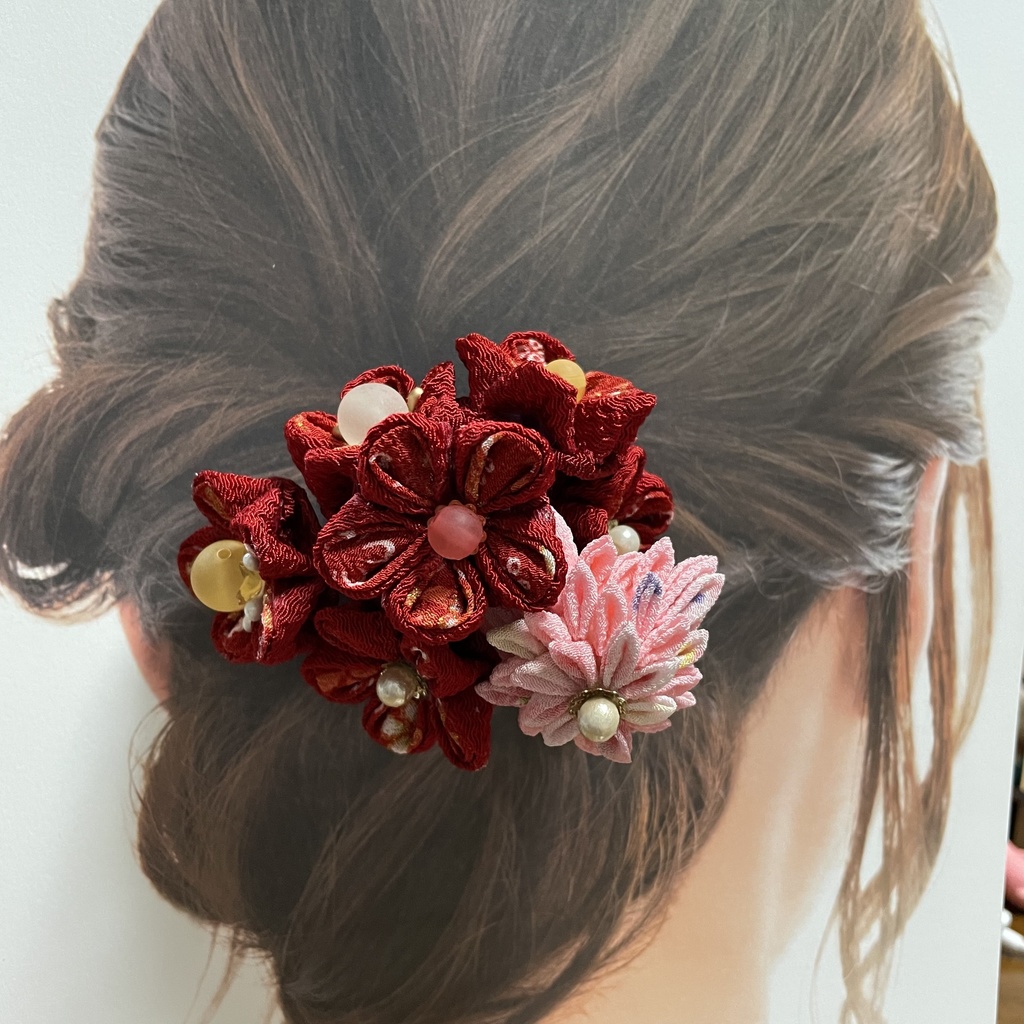 つまみ細工のかんざし  tk-3