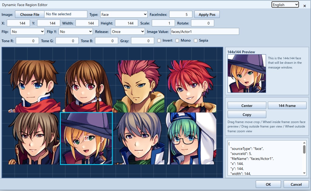RPGツクールMZプラグイン EZ_DynamicFaceMakerMZ