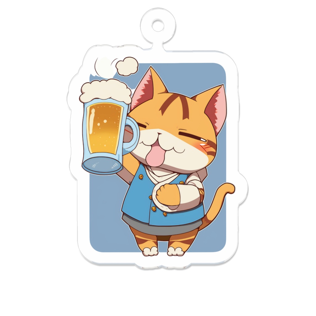 ビールを飲むネコ 01