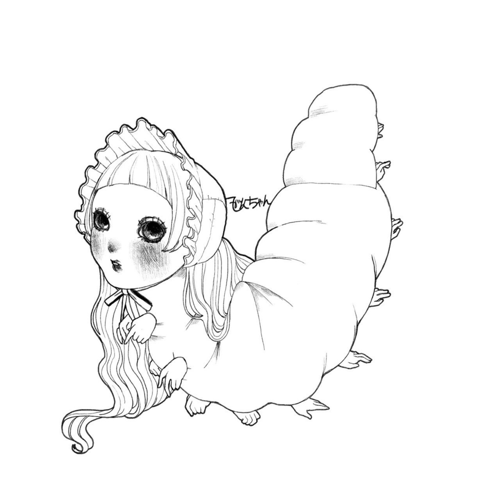 幼体少女「The Insect Grace」缶バッジ