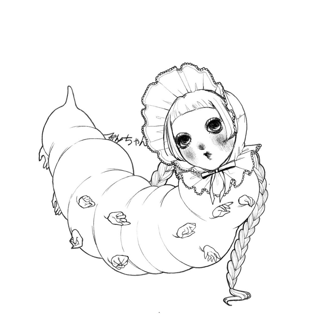 幼体少女「The Insect Grace」缶バッジ