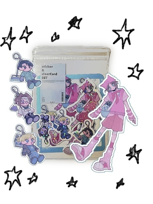 ♡クリアステッカー&クリアカードセット♡