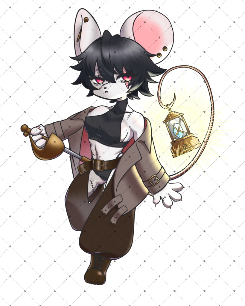 【一点限り】ネズミの女の子の冒険者【立ち絵素材】