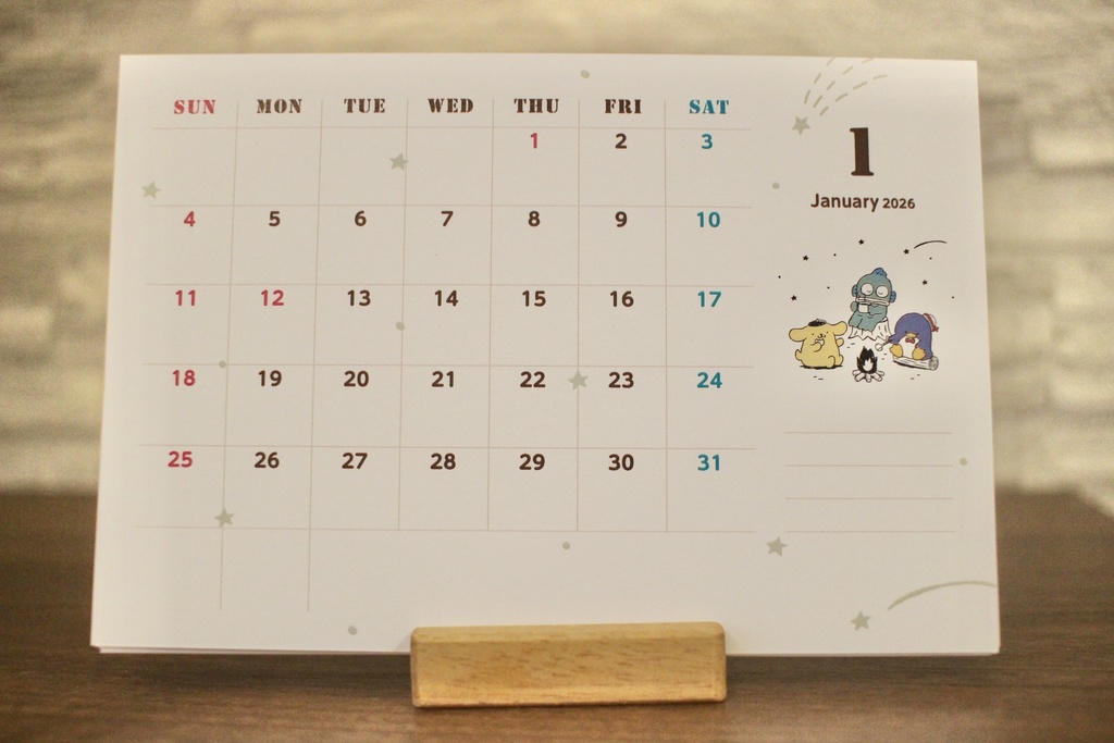 うなぎとぽんちょ2026年カレンダー