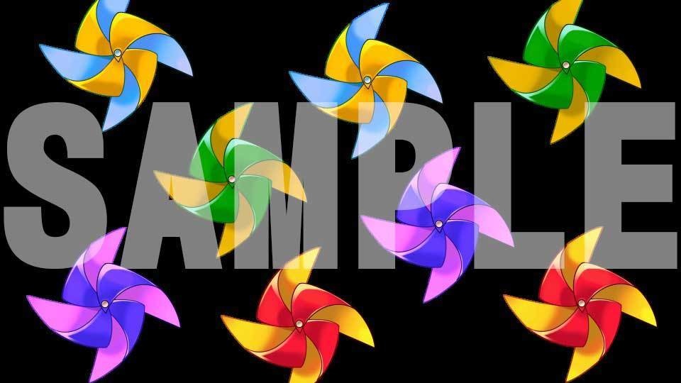 回る風車【透過済み素材】