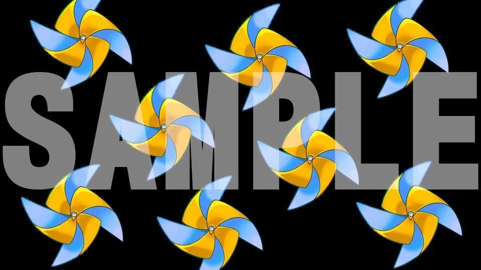 回る風車【透過済み素材】