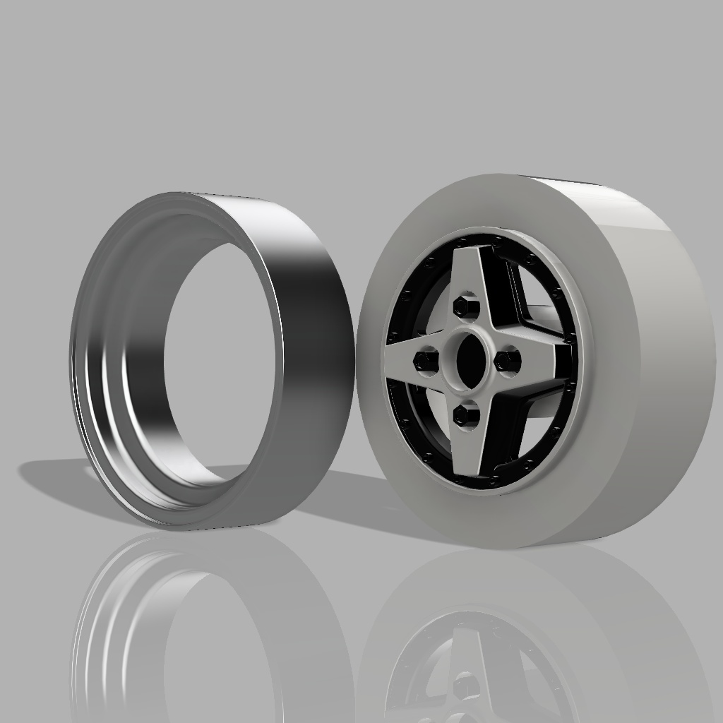 1/24 プラモデル ホイール コマンドー タイプ