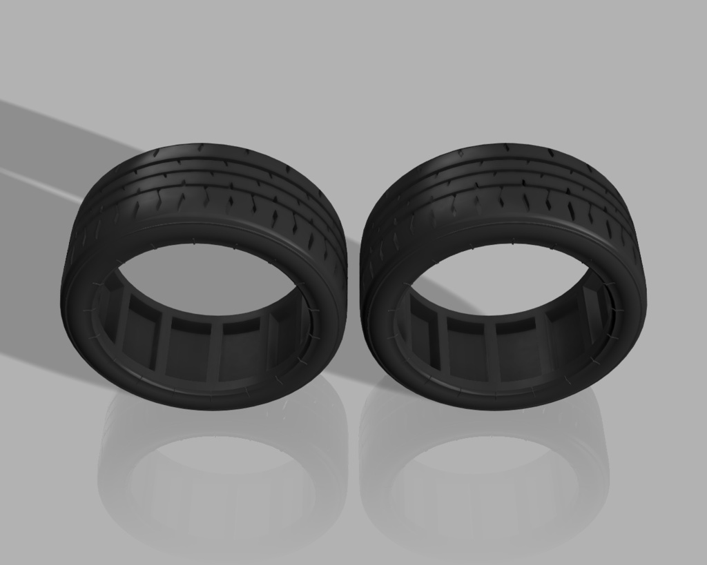 1/24 プラモデル タイヤ RE71RS 15タイプ