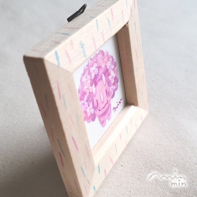 ミニ原画 おっとりけらとぷす あじさい赤