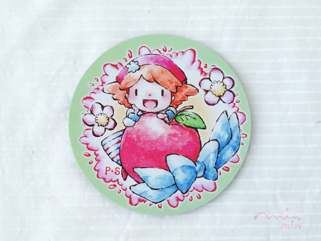 ポムとりんご コースター