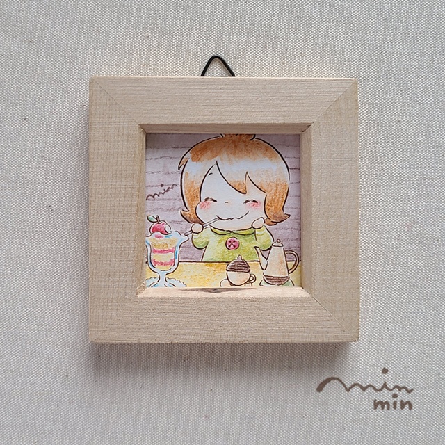 ミニ原画『お気に入りパフェ』