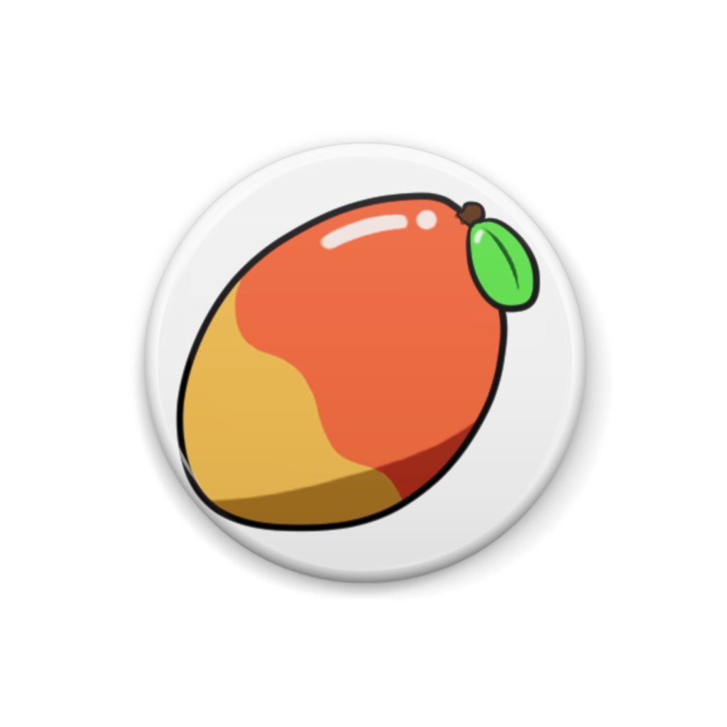 五十嵐ナリーのマンゴー缶バッジ