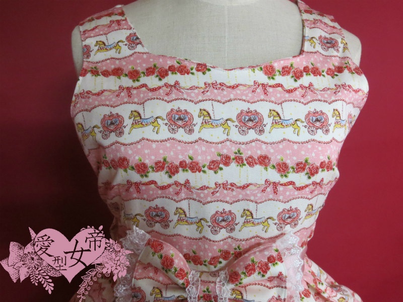 メリーゴーランドなジャンパースカート ピンク