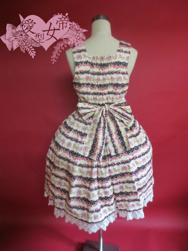 メリーゴーランドなジャンパースカート黒