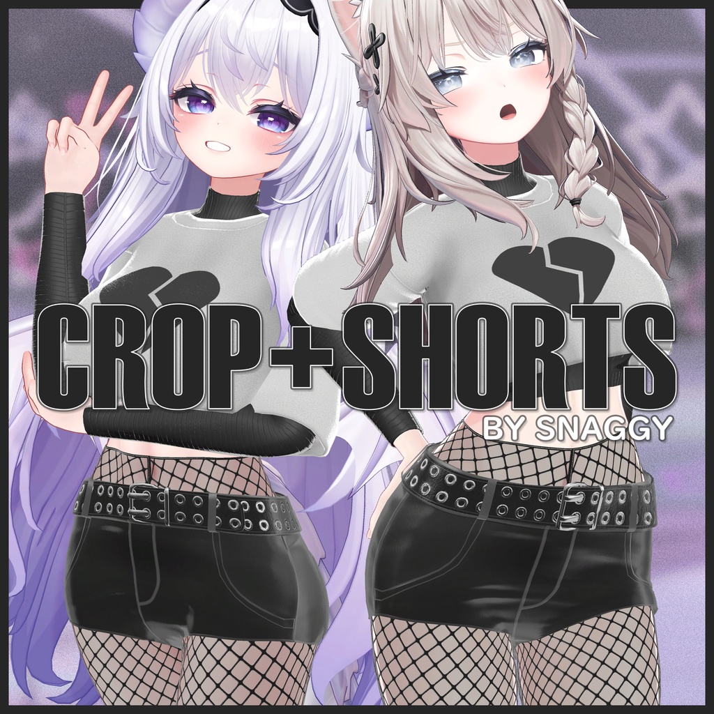 [9アバター対応] Crop+Shorts