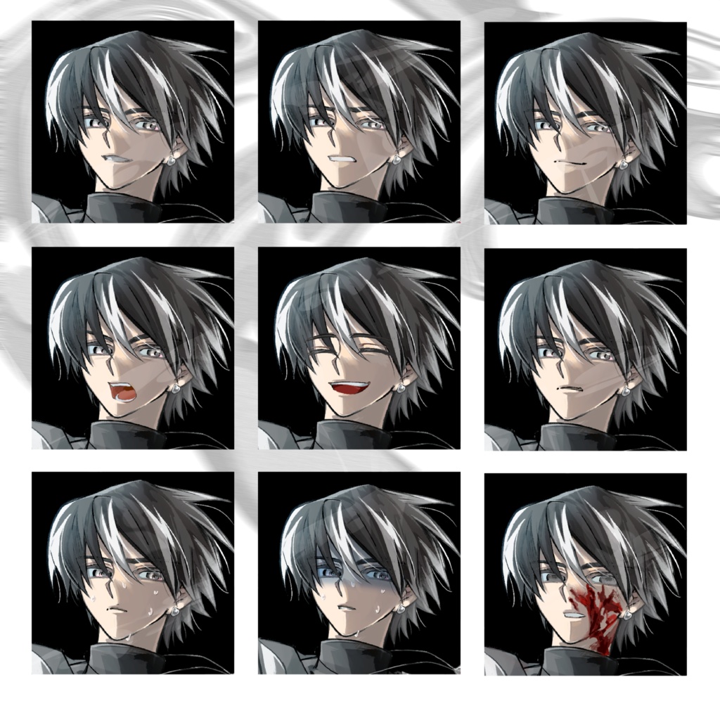 立ち絵素材1【表情9種】