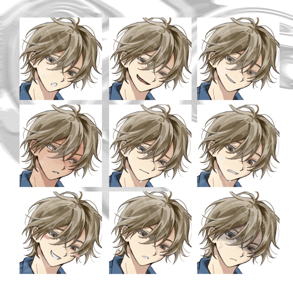 立ち絵素材3【表情10種】