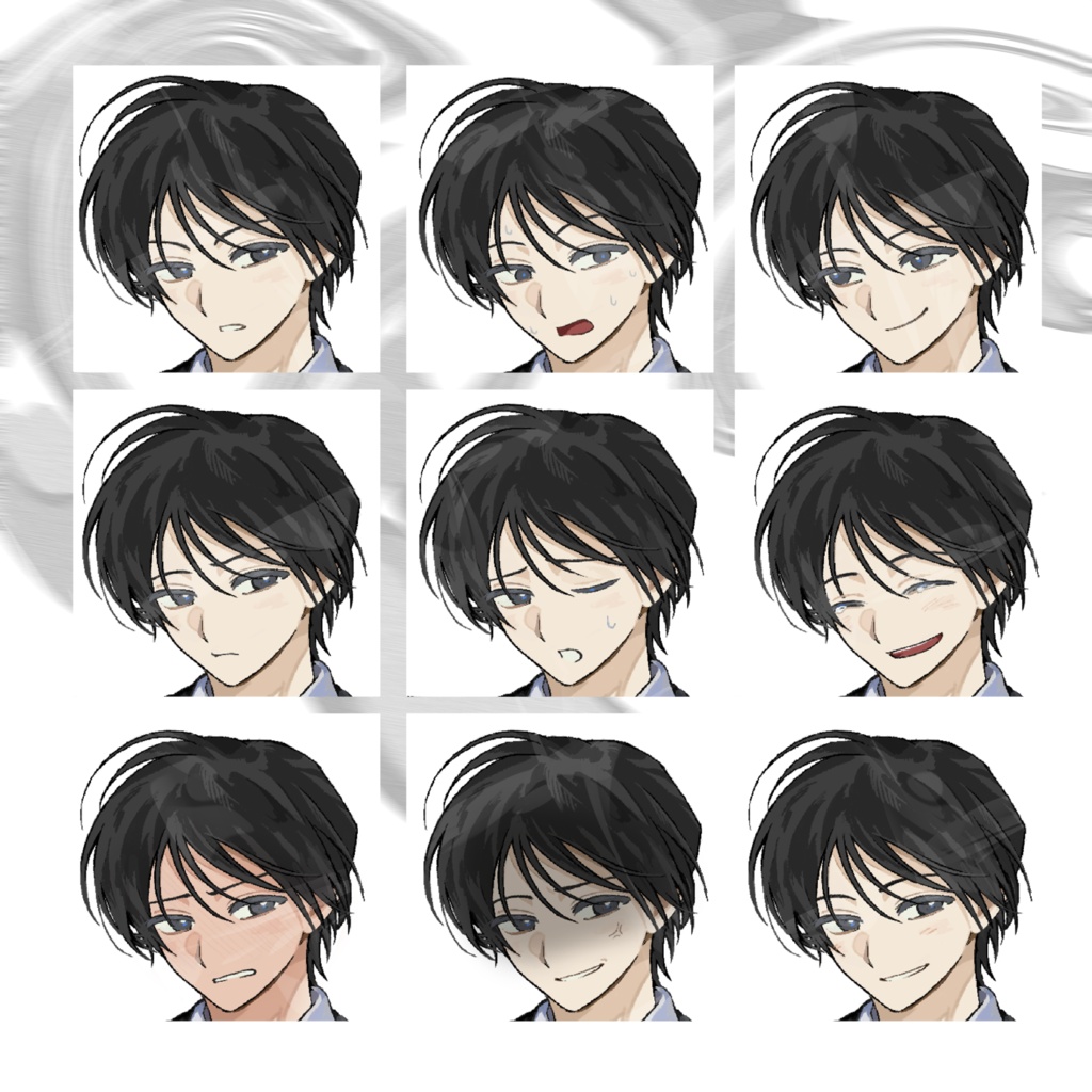 立ち絵素材4【表情10種】