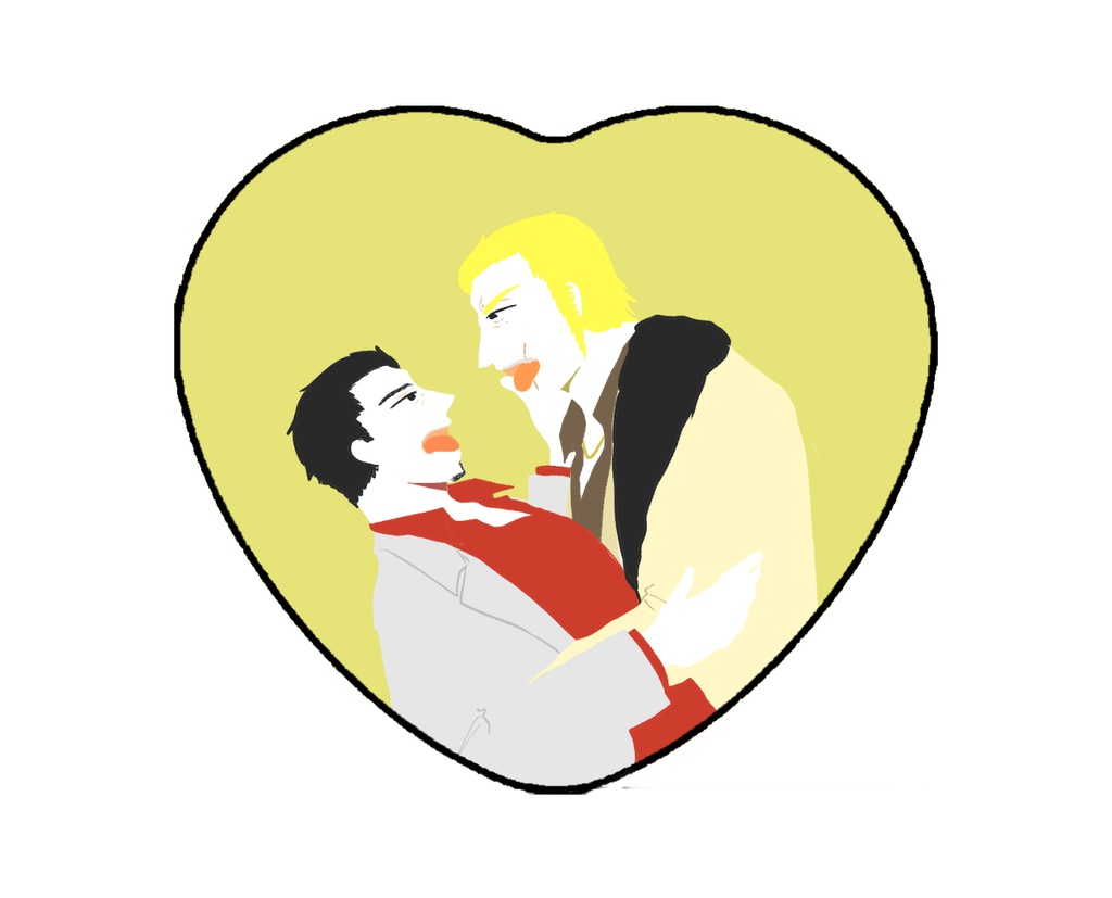 ハート形缶バッチ