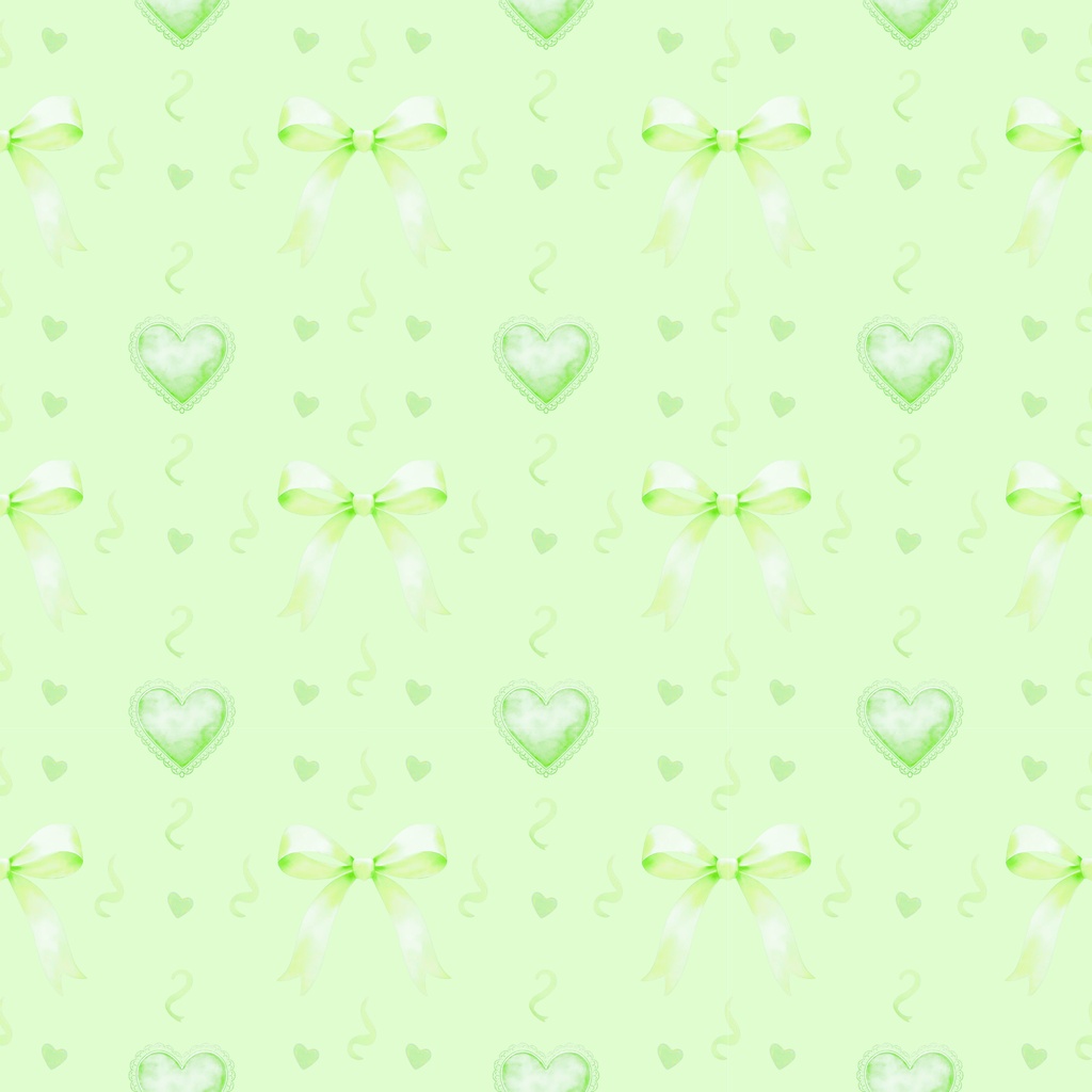 Watercolor Ribbon & Heart Digital Paper